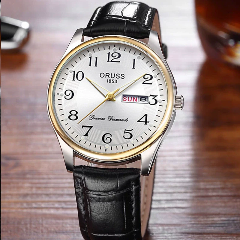 Wholesale Men's Waterproof Fashionable Watch Alloy Case Pu Strap Round Dial - Image 11