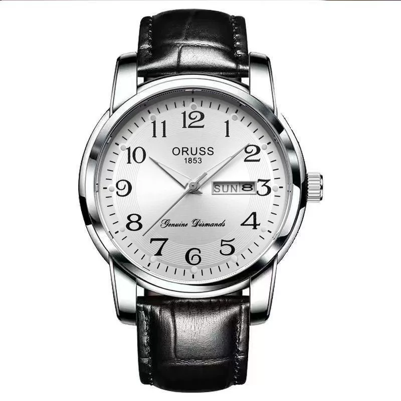 Wholesale Men's Waterproof Fashionable Watch Alloy Case Pu Strap Round Dial - Image 14