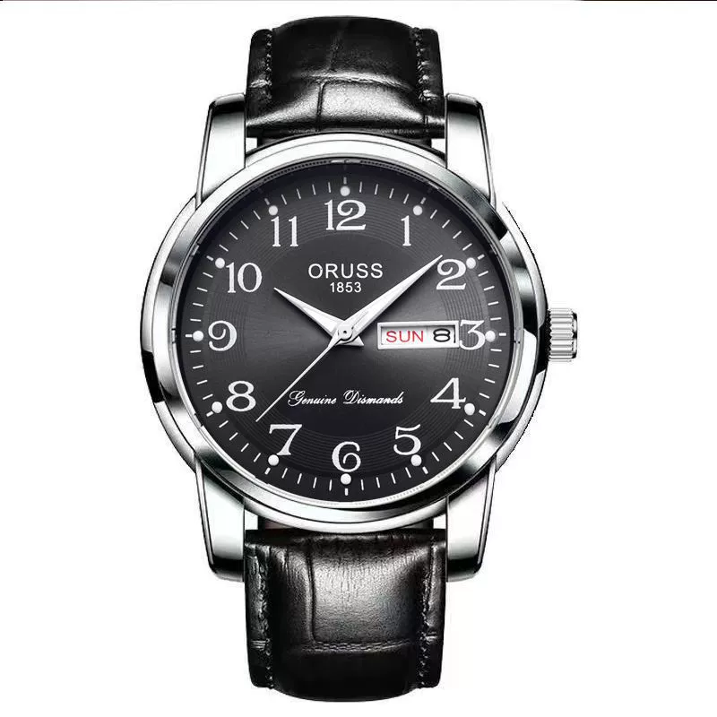 Wholesale Men's Waterproof Fashionable Watch Alloy Case Pu Strap Round Dial - Image 15