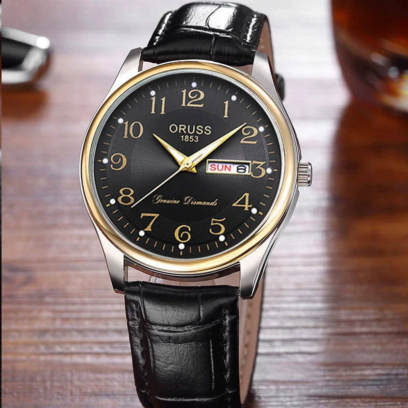 Wholesale Men's Waterproof Fashionable Watch Alloy Case Pu Strap Round Dial - Image 4