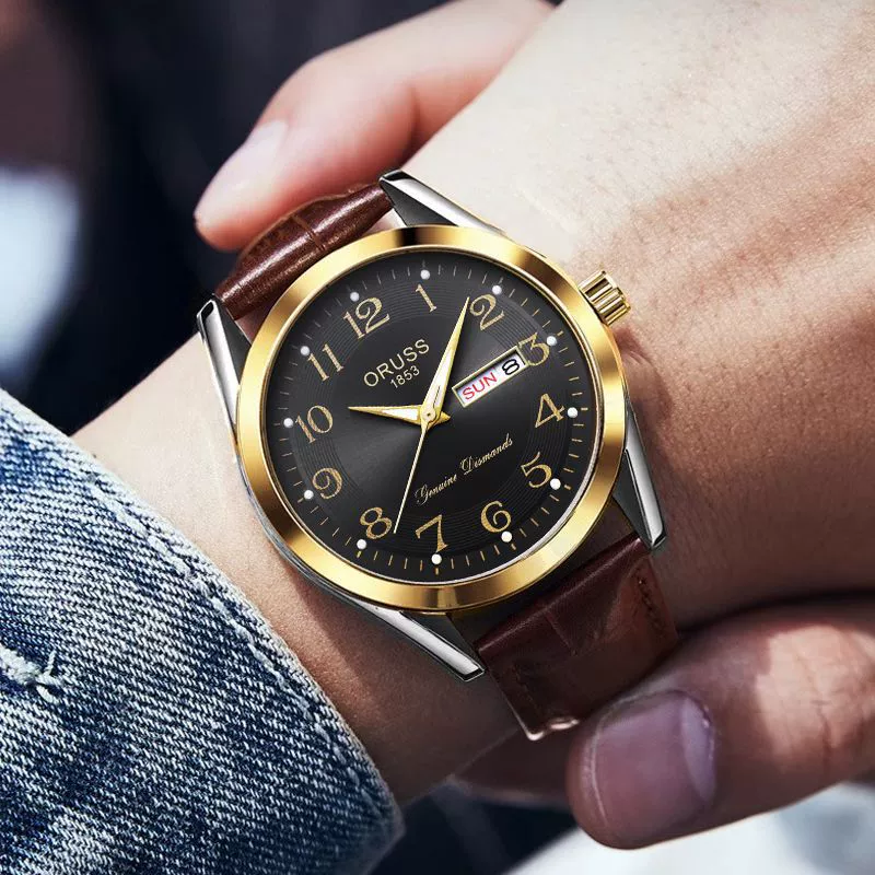 Wholesale Men's Waterproof Fashionable Watch Alloy Case Pu Strap Round Dial - Image 8