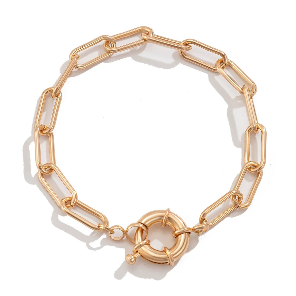 Wholesale Metal Alloy Snake Bone Chain Necklace With Geometric Design And Electroplating For Women - Image 5