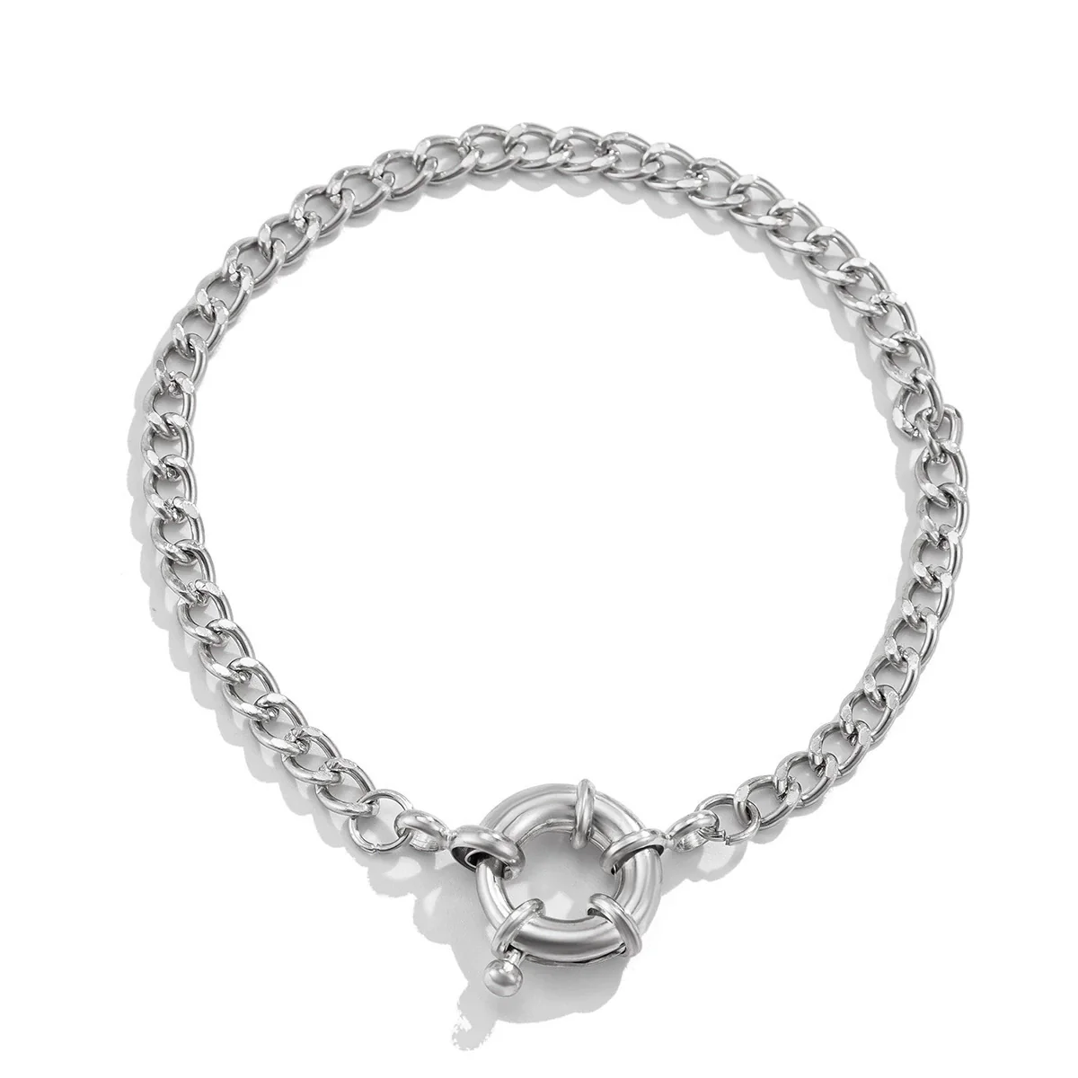 Wholesale Metal Alloy Snake Bone Chain Necklace With Geometric Design And Electroplating For Women - Image 9