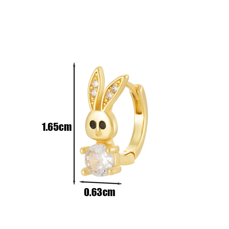 Wholesale Metal Animal Zodiac Electroplated Piercing Earrings For Women - Image 3
