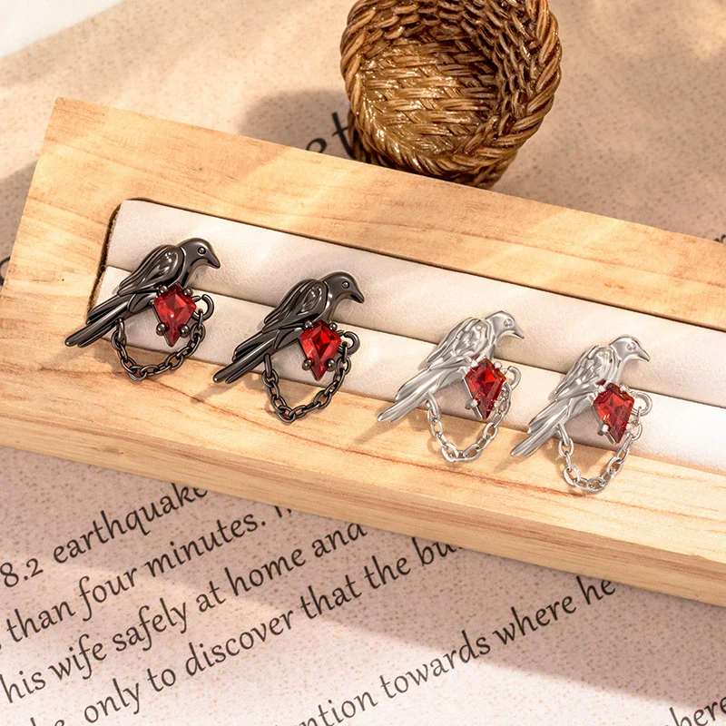 Wholesale Metal Animal Zodiac Geometric Bird Chain Piercing Earrings Electroplated Unisex Fashion Style - Image 2