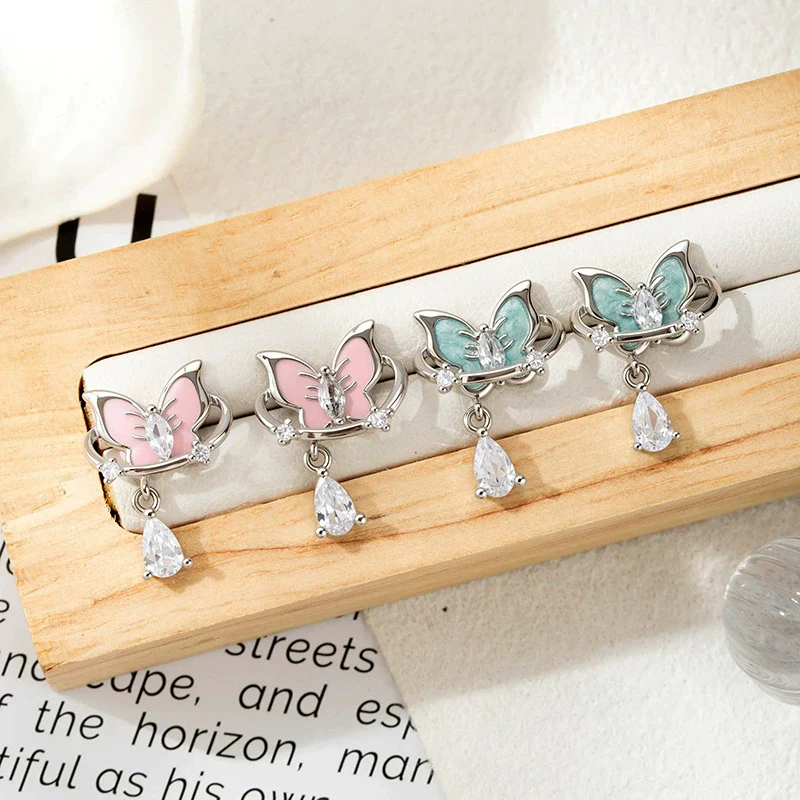 Wholesale Metal Butterfly Fashion Electroplated Piercing Earrings For Women