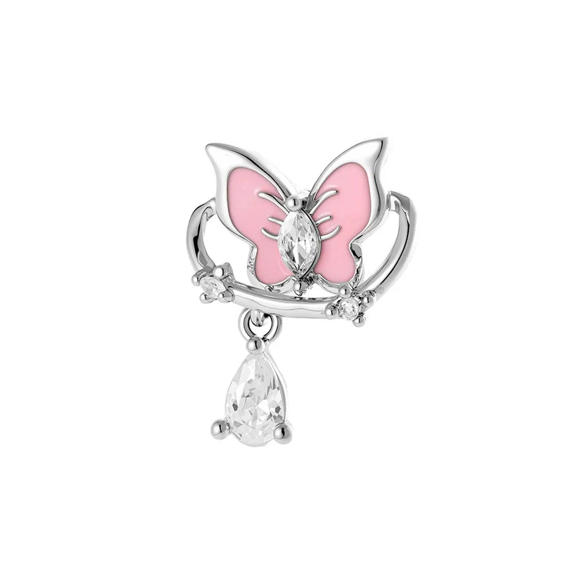 Wholesale Metal Butterfly Fashion Electroplated Piercing Earrings For Women - Image 4