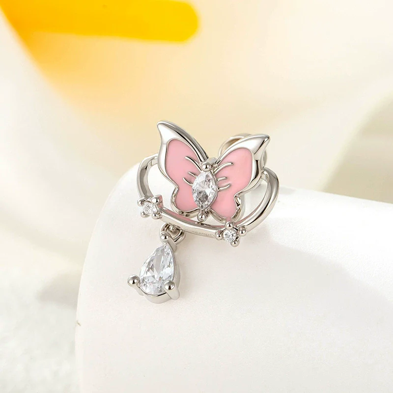 Wholesale Metal Butterfly Fashion Electroplated Piercing Earrings For Women - Image 6