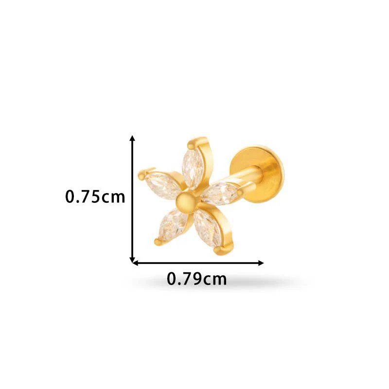 Wholesale Metal Butterfly Style Electroplated Puncture Ornaments For Women Inner Tooth Thread Flat Base Rod Lip Nail And Ear Bone Nail - Image 10