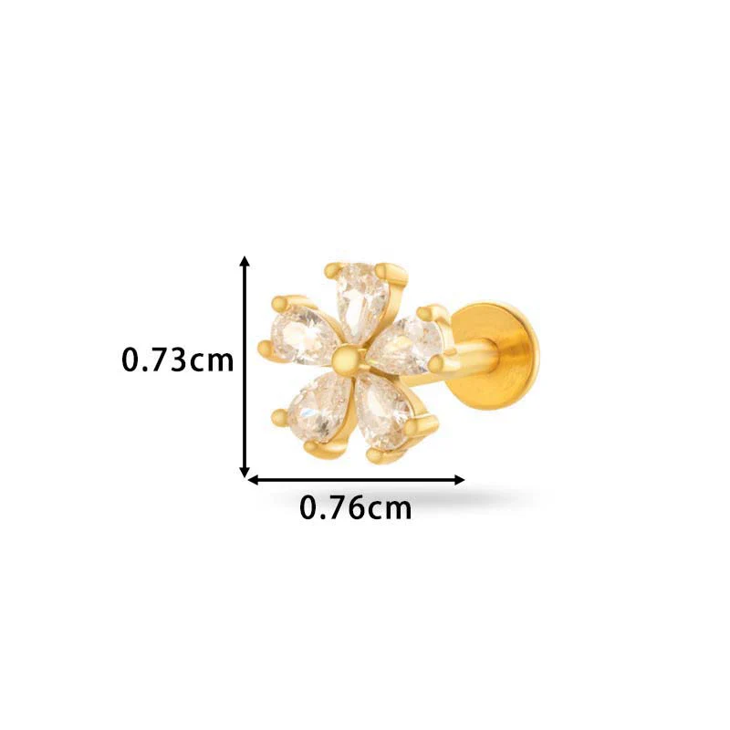 Wholesale Metal Butterfly Style Electroplated Puncture Ornaments For Women Inner Tooth Thread Flat Base Rod Lip Nail And Ear Bone Nail - Image 16