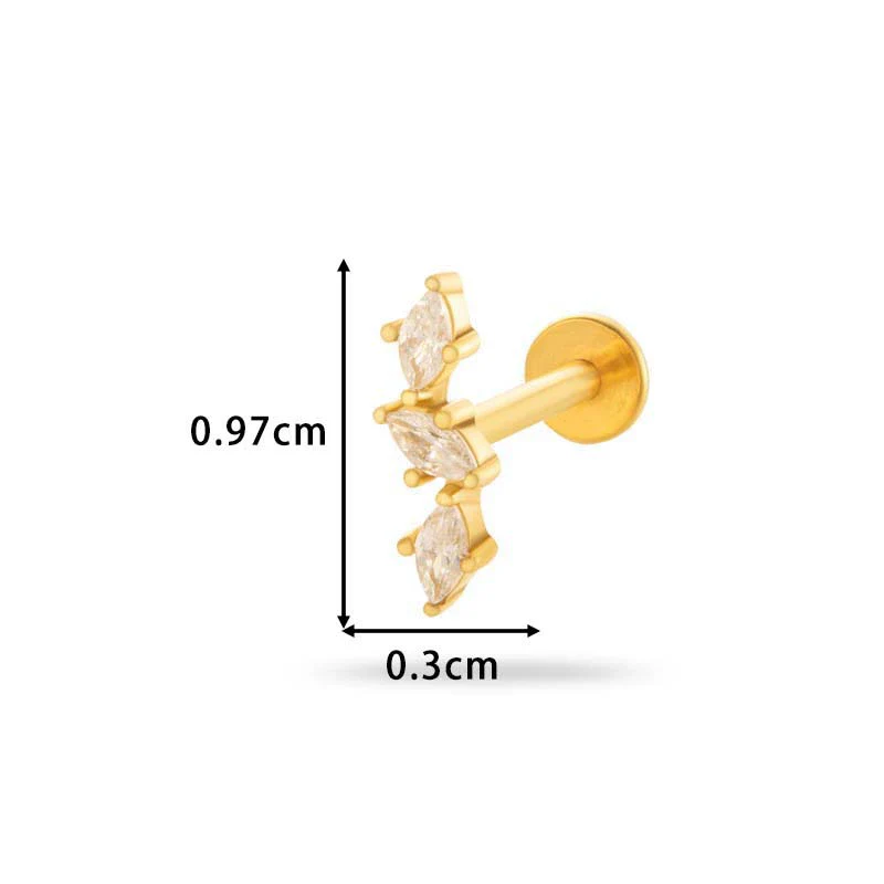 Wholesale Metal Butterfly Style Electroplated Puncture Ornaments For Women Inner Tooth Thread Flat Base Rod Lip Nail And Ear Bone Nail - Image 18