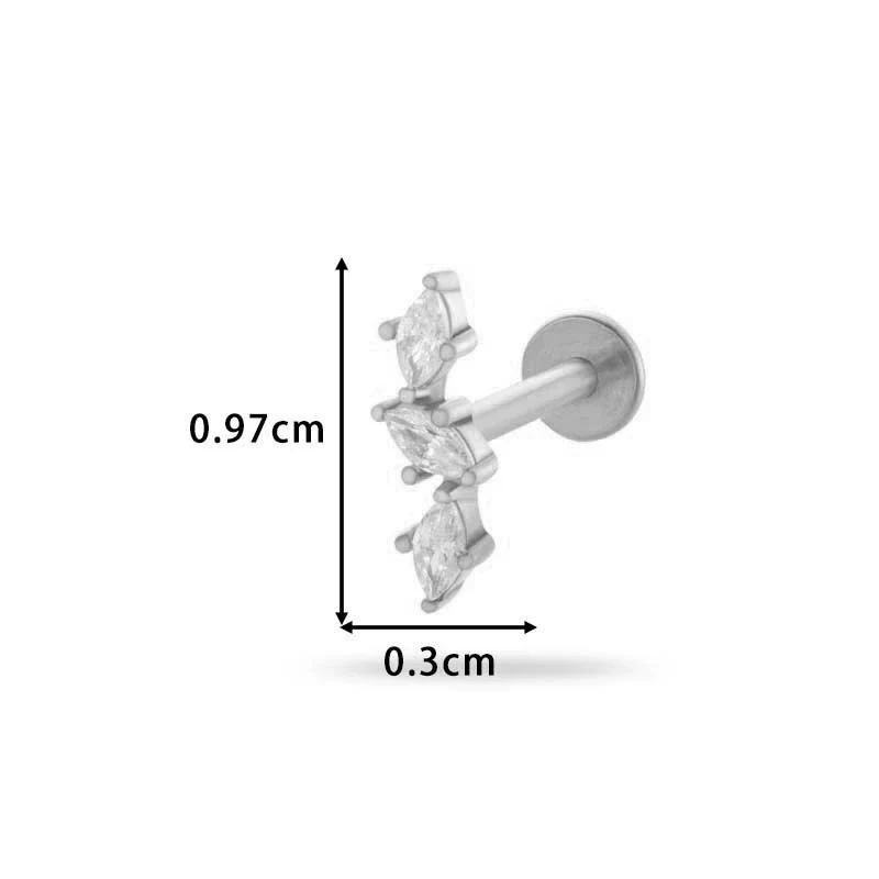 Wholesale Metal Butterfly Style Electroplated Puncture Ornaments For Women Inner Tooth Thread Flat Base Rod Lip Nail And Ear Bone Nail - Image 19