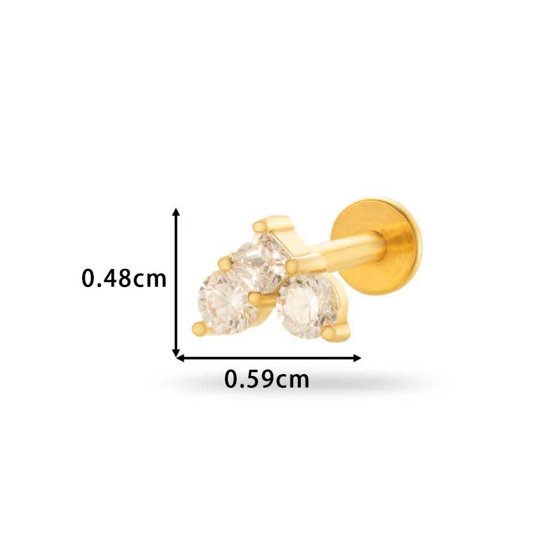 Wholesale Metal Butterfly Style Electroplated Puncture Ornaments For Women Inner Tooth Thread Flat Base Rod Lip Nail And Ear Bone Nail - Image 6