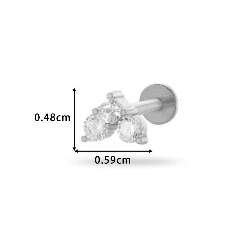 Wholesale Metal Butterfly Style Electroplated Puncture Ornaments For Women Inner Tooth Thread Flat Base Rod Lip Nail And Ear Bone Nail - Image 7