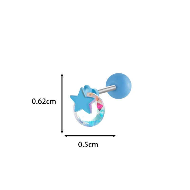 Wholesale Metal Ear Bone Nail With Copper Inlaid Zircon Star Pattern For Women Princess And Minimalist Style Electroplating Processing - Image 10