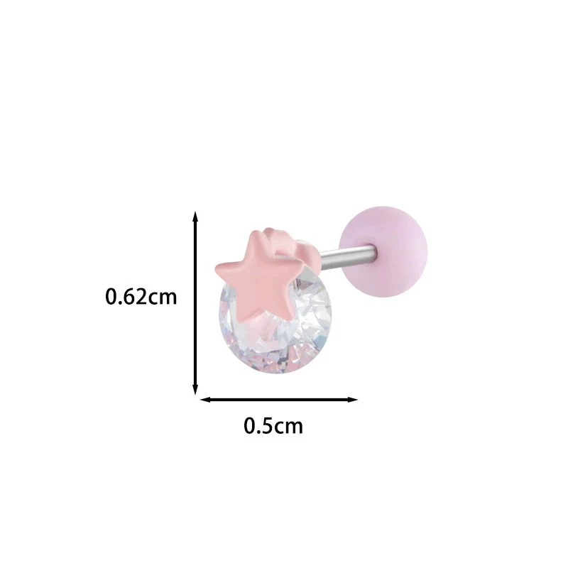 Wholesale Metal Ear Bone Nail With Copper Inlaid Zircon Star Pattern For Women Princess And Minimalist Style Electroplating Processing - Image 11