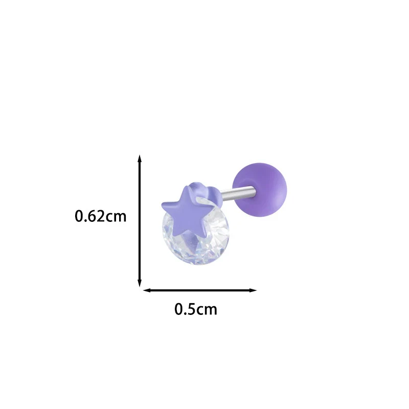 Wholesale Metal Ear Bone Nail With Copper Inlaid Zircon Star Pattern For Women Princess And Minimalist Style Electroplating Processing - Image 5