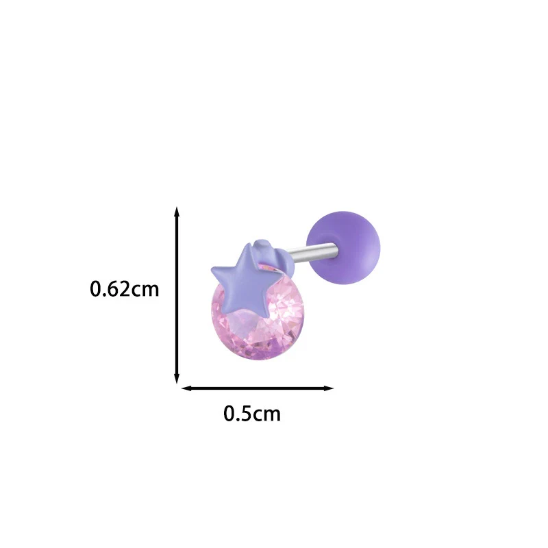 Wholesale Metal Ear Bone Nail With Copper Inlaid Zircon Star Pattern For Women Princess And Minimalist Style Electroplating Processing - Image 6