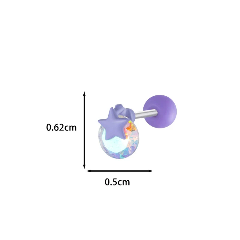 Wholesale Metal Ear Bone Nail With Copper Inlaid Zircon Star Pattern For Women Princess And Minimalist Style Electroplating Processing - Image 7