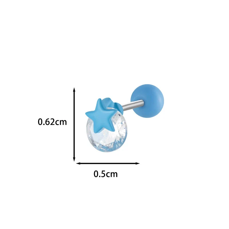 Wholesale Metal Ear Bone Nail With Copper Inlaid Zircon Star Pattern For Women Princess And Minimalist Style Electroplating Processing - Image 8