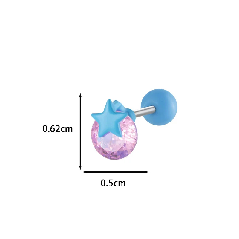 Wholesale Metal Ear Bone Nail With Copper Inlaid Zircon Star Pattern For Women Princess And Minimalist Style Electroplating Processing - Image 9
