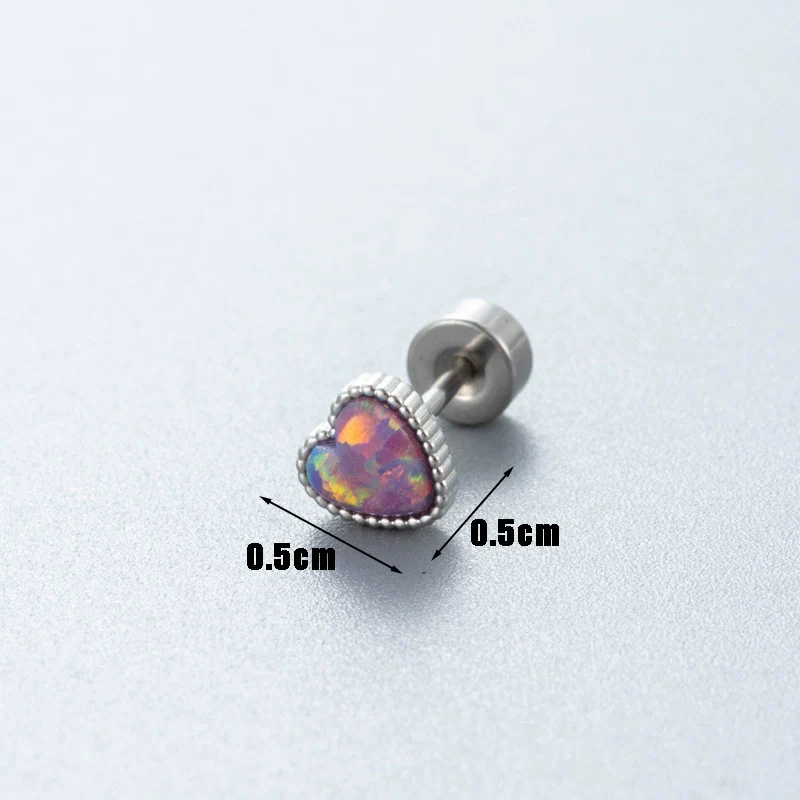 Wholesale Metal Earring With Star And Heart Shape Opal Inlay Highend Style - Image 11