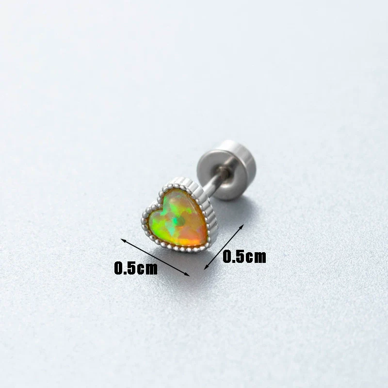 Wholesale Metal Earring With Star And Heart Shape Opal Inlay Highend Style - Image 12