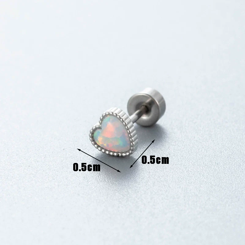 Wholesale Metal Earring With Star And Heart Shape Opal Inlay Highend Style - Image 13