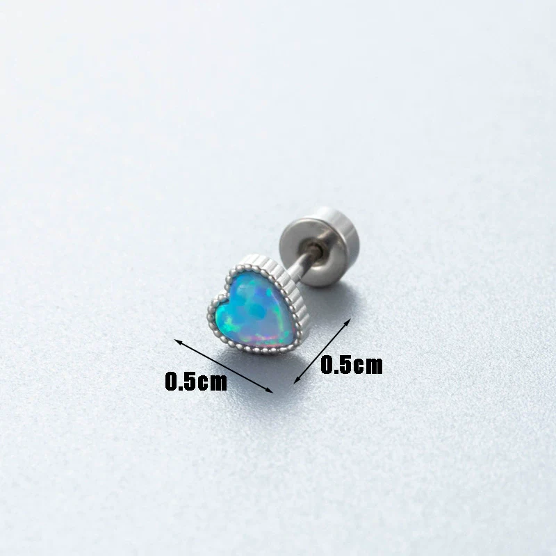 Wholesale Metal Earring With Star And Heart Shape Opal Inlay Highend Style - Image 14