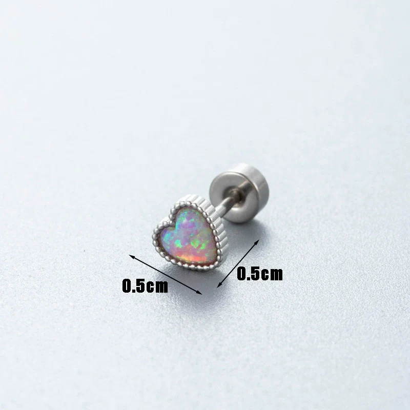 Wholesale Metal Earring With Star And Heart Shape Opal Inlay Highend Style - Image 15