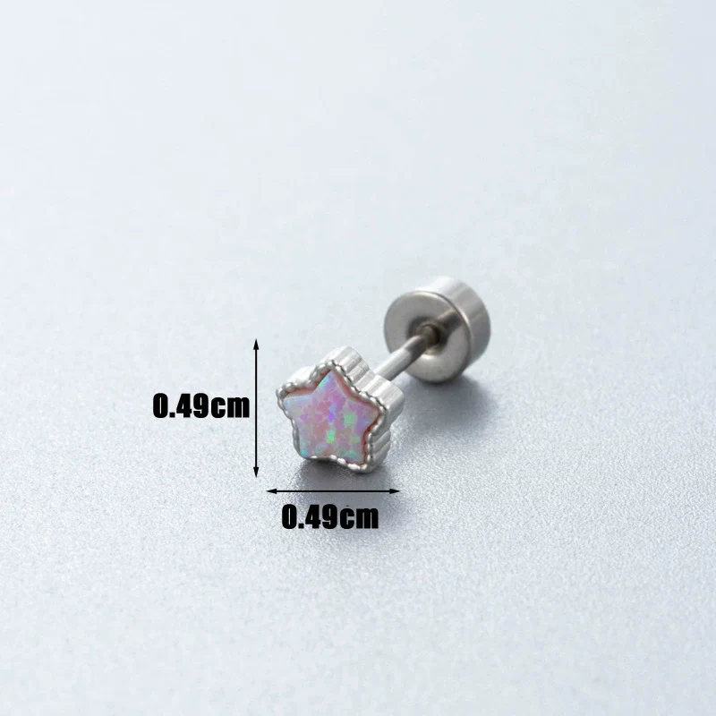 Wholesale Metal Earring With Star And Heart Shape Opal Inlay Highend Style - Image 8
