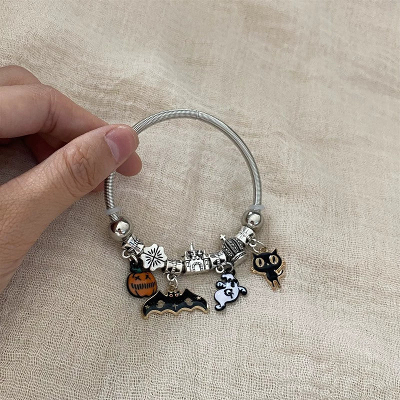 Wholesale Metal Electroplated Cartoon Characters Beaded Bracelet For Women - Image 3
