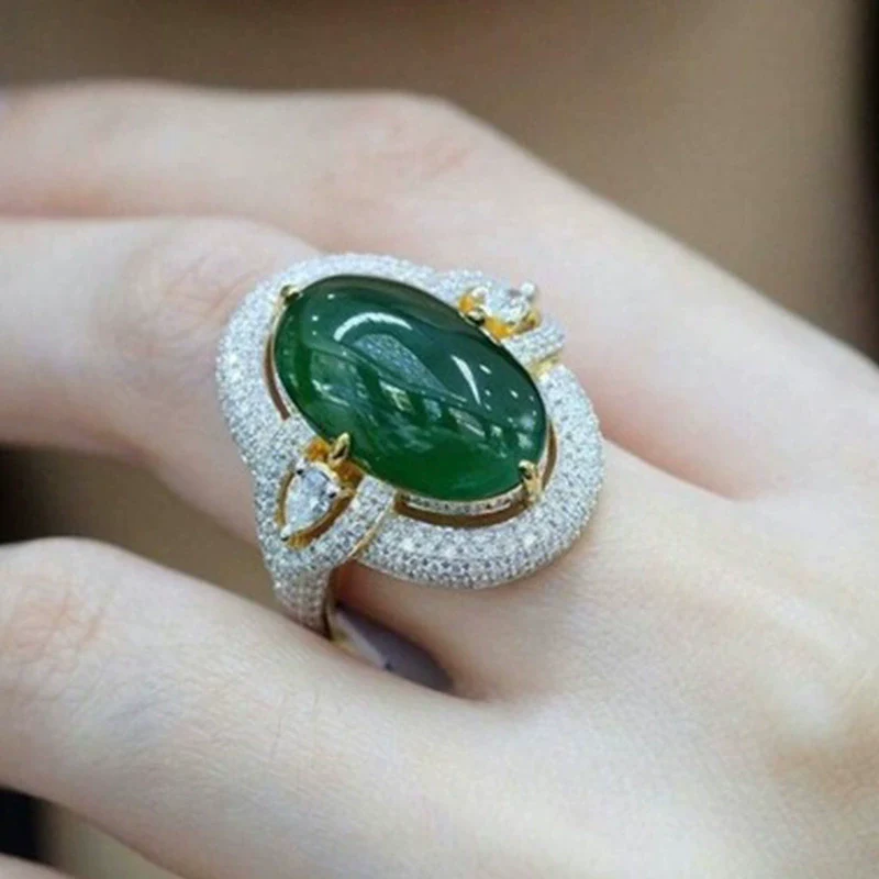 Wholesale Metal Elegant Geometric Artificial Diamond Inlaid Ring Electroplated Jewelry For Women And Unisex - Image 4