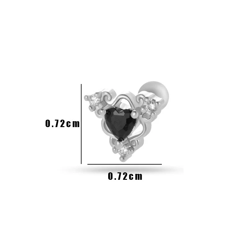 Wholesale Metal Flower Pattern Electroplated Titanium Steel Thin Rod Double Head Screw Women's Niche Cartilage Earrings - Image 20