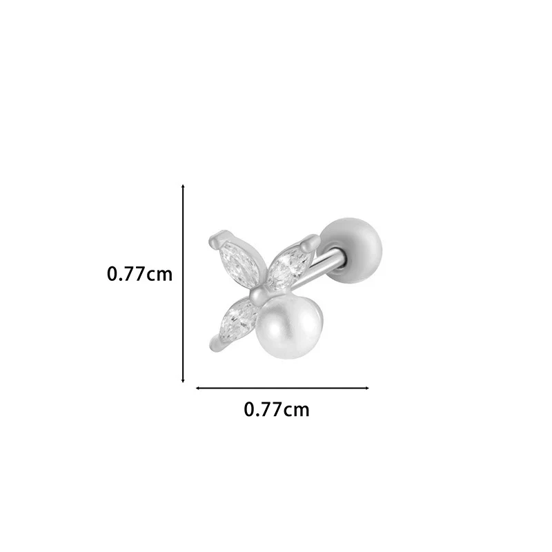 Wholesale Metal Flower Star Inlaid Zircon Earrings With Electroplating For Women - Image 10