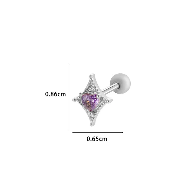 Wholesale Metal Flower Star Inlaid Zircon Earrings With Electroplating For Women - Image 18