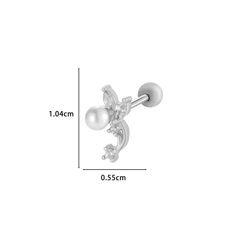 Wholesale Metal Flower Star Inlaid Zircon Earrings With Electroplating For Women - Image 8