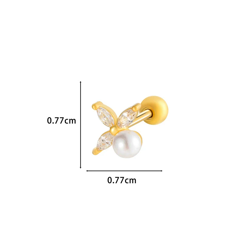 Wholesale Metal Flower Star Inlaid Zircon Earrings With Electroplating For Women - Image 9