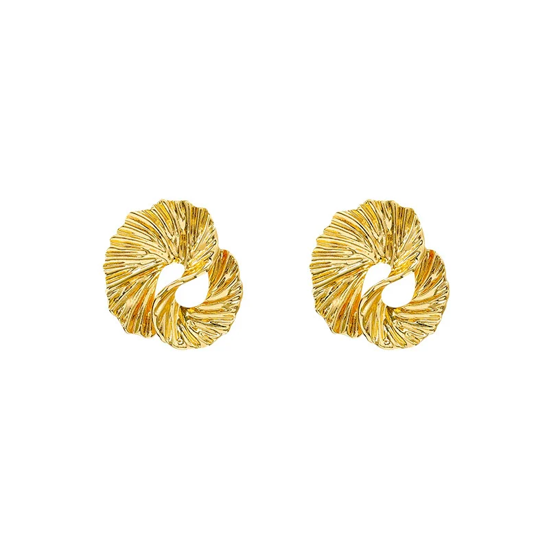 Wholesale Metal Geometric Exaggerated Stylish Electroplated Women's Earrings - Image 5