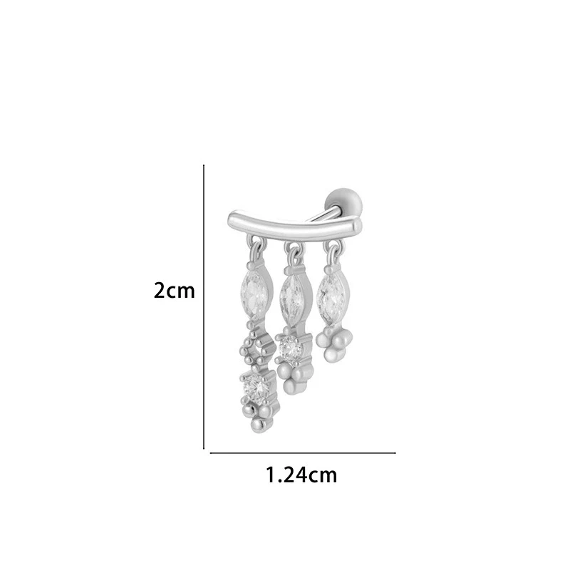 Wholesale Metal Geometric Flower Pendant Earrings With Electroplating For Women - Image 16