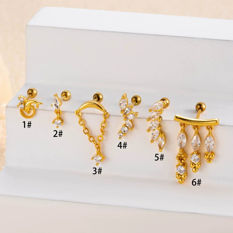 Wholesale Metal Geometric Flower Pendant Earrings With Electroplating For Women - Image 2