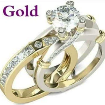 Wholesale Metal Geometric Ring Set With Electroplating For Women - Image 2