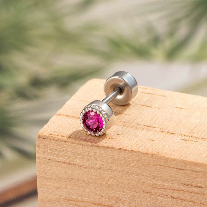 Wholesale Metal Geometric Round Cochlear Ear Bone Nail With Zircon Inlaid For Unisex Fashion Style Zirconia Processing - Image 10