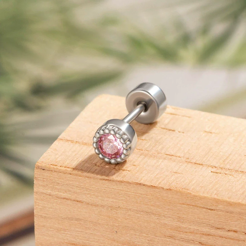 Wholesale Metal Geometric Round Cochlear Ear Bone Nail With Zircon Inlaid For Unisex Fashion Style Zirconia Processing - Image 7