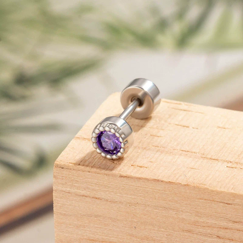 Wholesale Metal Geometric Round Cochlear Ear Bone Nail With Zircon Inlaid For Unisex Fashion Style Zirconia Processing - Image 8
