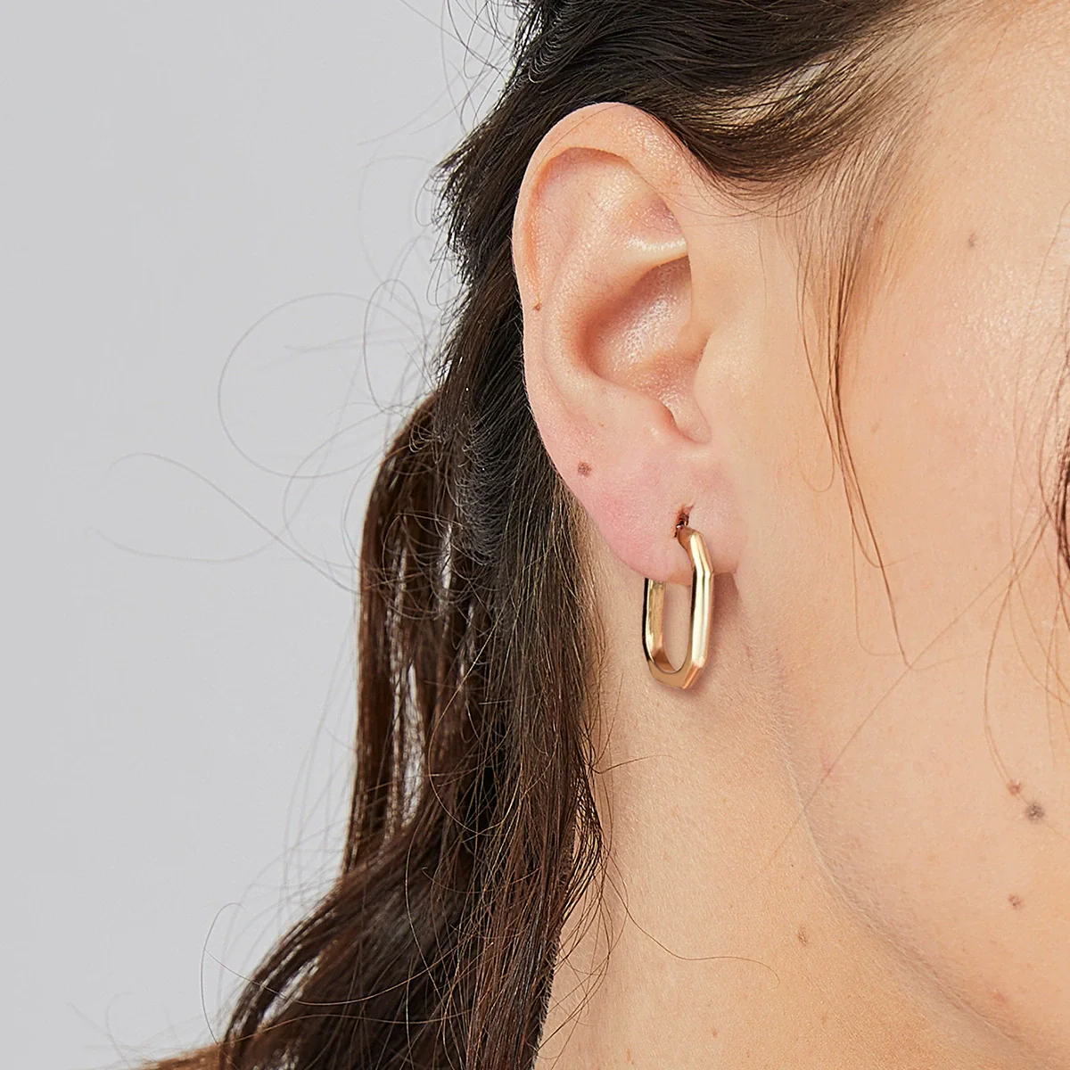 Wholesale Metal Geometric Square Earrings Copper Plated Gold For Female - Image 2