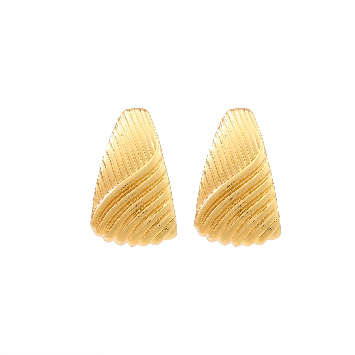 Wholesale Metal Geometric Stripe Cshape Ladies Elegant Earrings Zinc Alloy Electroplating - Image 6