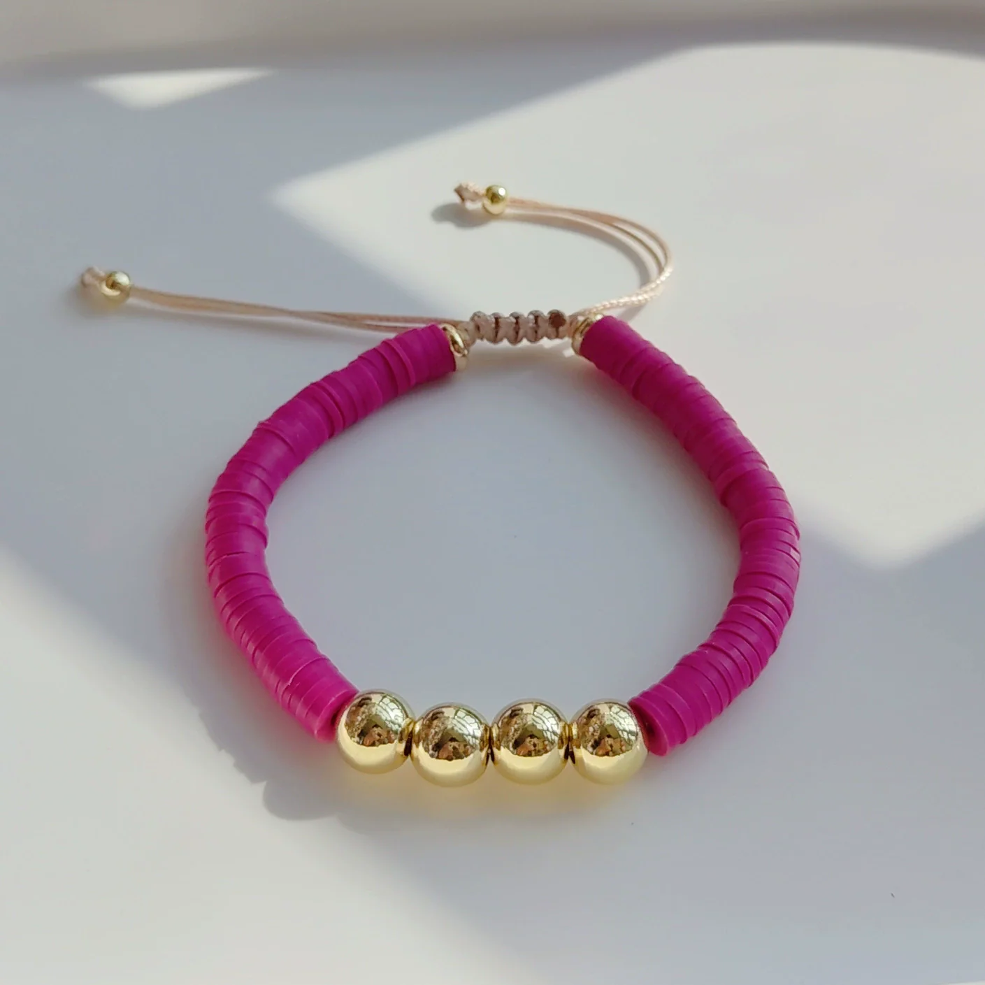 Wholesale Metal Gold Plated Handwoven Geometric Natural Pearl Women's Bracelet - Image 7