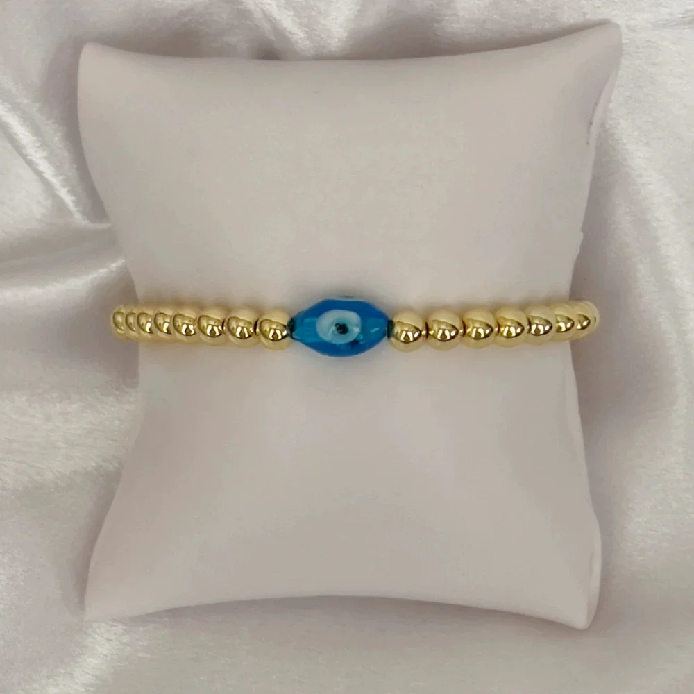 Wholesale Metal Goldplated Geometric Handwoven Beaded Bracelet For Women - Image 4