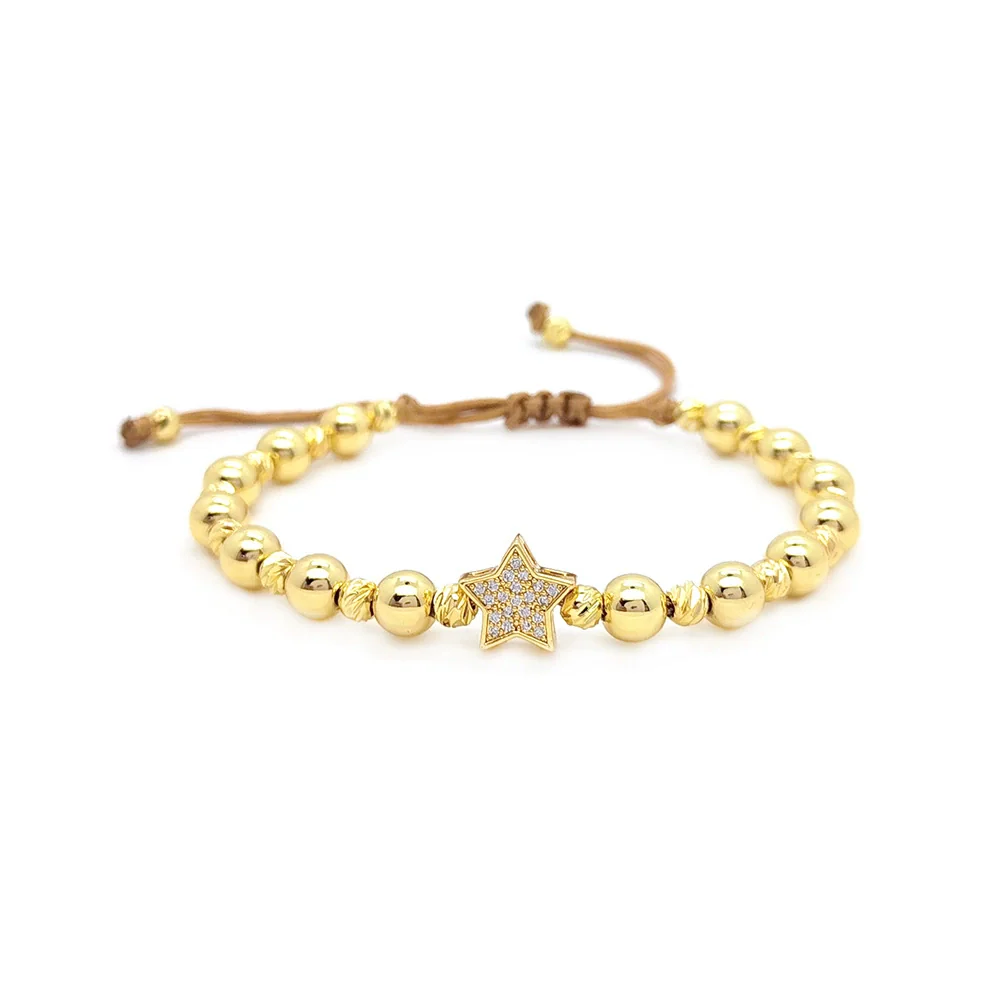 Wholesale Metal Hand Knitted Love Heart And Star Patterned Women's Jewelry Bracelet - Image 4